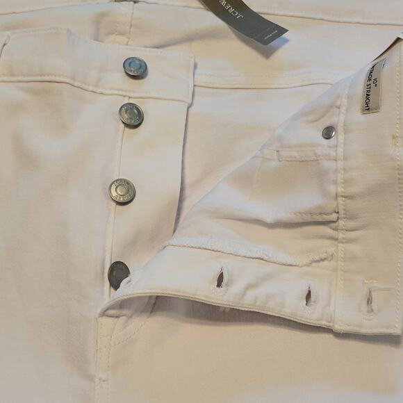 J Crew Jeans Womens Size 35 White 10" Vintage Straight Stretch High Rise Cropped - Picture 7 of 12